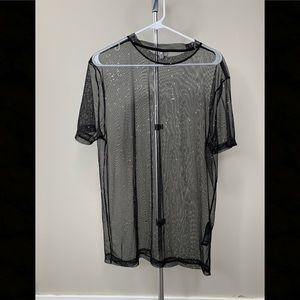 Sheer glitter t shirt